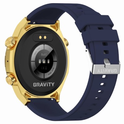 Smartwatch Męski Gravity GT13-8 na bransolecie stalowej w kolorze Złoty/Złoty o szerokości 26mm