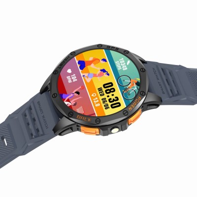 Smartwatch Męski Gravity GT24-1 na pasku gumowym w kolorze Czarny/Granatowy o szerokości 22mm