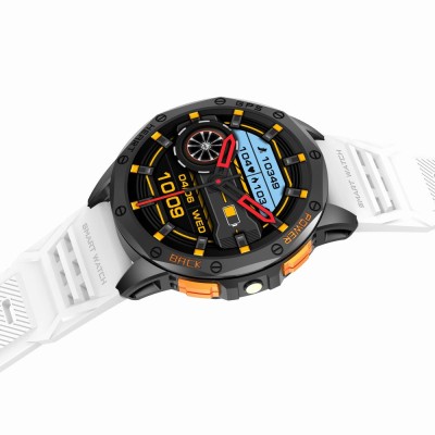 Smartwatch Męski Gravity GT24-2 na pasku gumowym w kolorze Czarny/Biały o szerokości 22mm