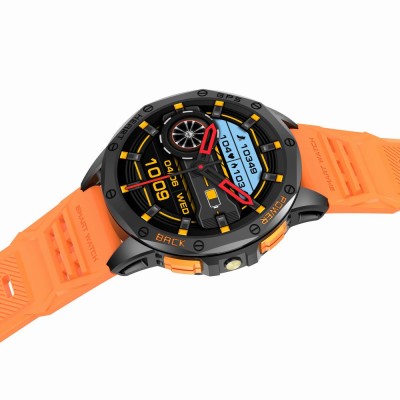 Smartwatch Męski Gravity GT24-3 na pasku gumowym w kolorze Czarny/Czarny o szerokości 22mm