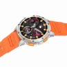 Smartwatch Męski Gravity GT24-4 na pasku gumowym w kolorze Srebrny/Pomarańczowy o szerokości 22mm
