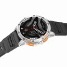 Smartwatch Męski Gravity GT24-4 na pasku gumowym w kolorze Srebrny/Pomarańczowy o szerokości 22mm
