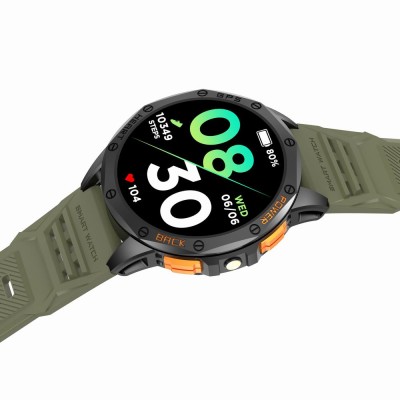 Smartwatch Męski Gravity GT24-5 na pasku gumowym w kolorze Czarny/Khaki o szerokości 22mm