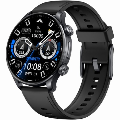 Smartwatch Męski Gravity GT35-1 na pasku gumowym w kolorze Grafitowy/Czarny o szerokości 22mm