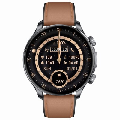 Smartwatch Męski Gravity GT35-1 na pasku gumowym w kolorze Grafitowy/Czarny o szerokości 22mm