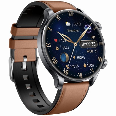 Smartwatch Męski Gravity GT35-1 na pasku gumowym w kolorze Grafitowy/Czarny o szerokości 22mm