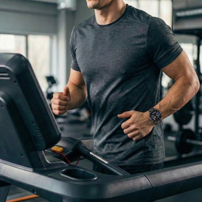 Smartwatch Męski Gravity GT35-1 na pasku gumowym w kolorze Grafitowy/Czarny o szerokości 22mm