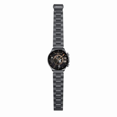 Smartwatch Męski Gravity GT35-2 na pasku gumowym w kolorze Grafitowy/Czarny o szerokości 22mm