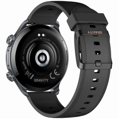 Smartwatch Męski Gravity GT35-2 na pasku gumowym w kolorze Grafitowy/Czarny o szerokości 22mm