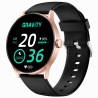 Smartwatch Damski Gravity GT2-2 PRO na pasku gumowym w kolorze Różowe Złoto/Czarny o szerokości 22mm