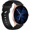 Smartwatch Damski Gravity GT2-2 PRO na pasku gumowym w kolorze Różowe Złoto/Czarny o szerokości 22mm