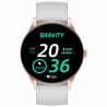 Smartwatch Damski Gravity GT2-3 PRO na pasku gumowym w kolorze Różowe Złoto/Szary o szerokości 22mm