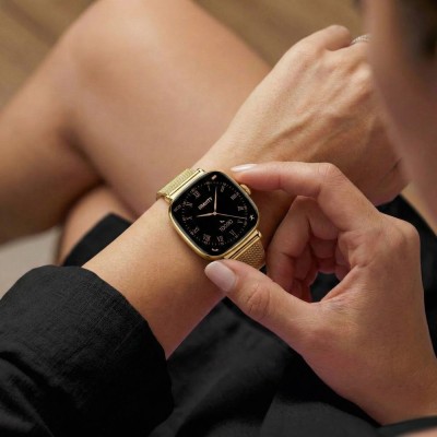 Smartwatch Damski Gravity GT32-1 na pasku gumowym w kolorze Złoty/Różowy o szerokości 18mm