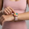 Smartwatch Damski Gravity GT32-1 na pasku gumowym w kolorze Złoty/Różowy o szerokości 18mm