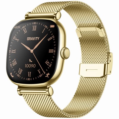 Smartwatch Damski Gravity GT32-1 na pasku gumowym w kolorze Złoty/Różowy o szerokości 18mm