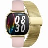 Smartwatch Damski Gravity GT32-1 na pasku gumowym w kolorze Złoty/Różowy o szerokości 18mm