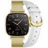 Smartwatch Damski Gravity GT32-2 na pasku skórzanym w kolorze Złoty/Biały o szerokości 18mm