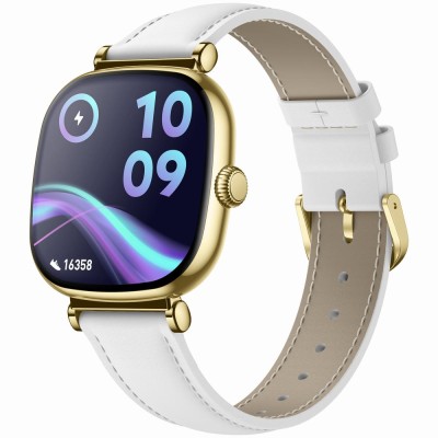 Smartwatch Damski Gravity GT32-2 na pasku skórzanym w kolorze Złoty/Biały o szerokości 18mm