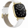 Smartwatch Damski Gravity GT32-2 na pasku skórzanym w kolorze Złoty/Biały o szerokości 18mm