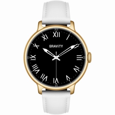 Smartwatch Damski Gravity GT33-1 na pasku gumowym w kolorze Złoty/Różowy o szerokości 18mm