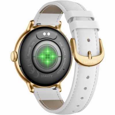 Smartwatch Damski Gravity GT33-1 na pasku gumowym w kolorze Złoty/Różowy o szerokości 18mm