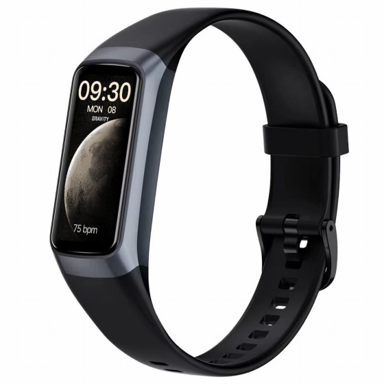 Smartwatch Męski Gravity GT40-1 na pasku gumowym w kolorze Czarny/Czarny o szerokości 19mm