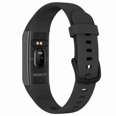 Smartwatch Męski Gravity GT40-1 na pasku gumowym w kolorze Czarny/Czarny o szerokości 19mm