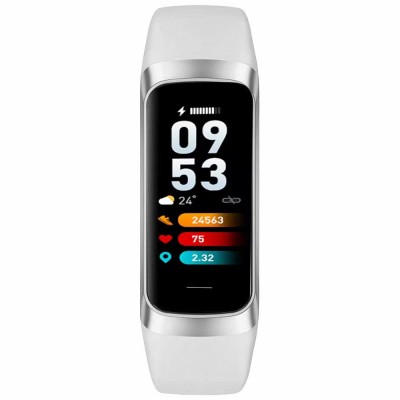 Smartwatch Damski Gravity GT40-2 na pasku gumowym w kolorze Srebrny/Szary o szerokości 19mm