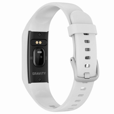 Smartwatch Damski Gravity GT40-2 na pasku gumowym w kolorze Srebrny/Szary o szerokości 19mm
