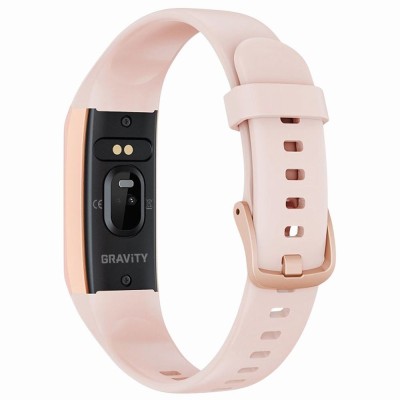 Smartwatch Damski Gravity GT40-3 na pasku gumowym w kolorze Różowy/Różowy o szerokości 19mm