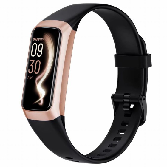 Smartwatch Damski Gravity GT40-5 na pasku gumowym w kolorze Różowy/Czarny o szerokości 19mm