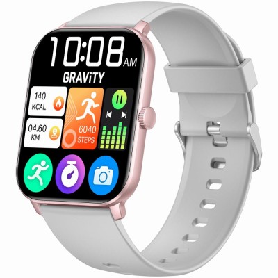 Smartwatch Damski Gravity GT36-2 na pasku gumowym w kolorze Różowy/Czarny o szerokości 22mm