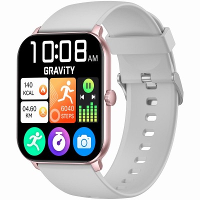 Smartwatch Damski Gravity GT36-2 na pasku gumowym w kolorze Różowy/Czarny o szerokości 22mm
