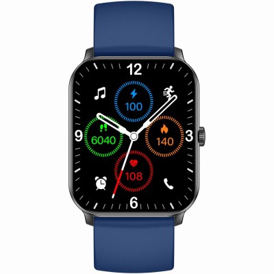 Smartwatch Męski Gravity GT36-6 na pasku gumowym w kolorze Czarny/Granatowy o szerokości 22mm