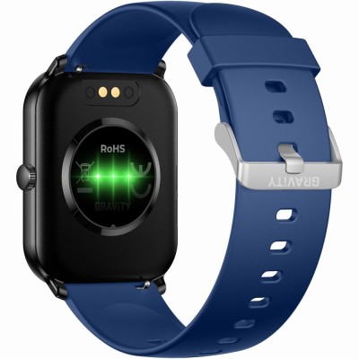 Smartwatch Męski Gravity GT36-6 na pasku gumowym w kolorze Czarny/Granatowy o szerokości 22mm
