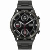 Smartwatch Męski Gravity GT10-1 na bransolecie stalowej w kolorze Czarny/Czarny o szerokości 22mm