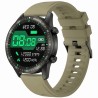 Smartwatch Męski Gravity GT10-2 na pasku skórzanym w kolorze Czarny/Czarny o szerokości 22mm