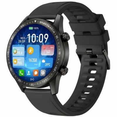 Smartwatch Męski Gravity GT10-3 na pasku skórzanym w kolorze Czarny/Czarny o szerokości 22mm