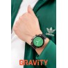 Smartwatch Męski Gravity GT10-4 na pasku skórzanym w kolorze Czarny/Brązowy o szerokości 22mm