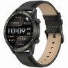 Smartwatch Męski Gravity GT10-5 na pasku skórzanym w kolorze Czarny/Czarny o szerokości 22mm