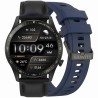 Smartwatch Męski Gravity GT10-5 na pasku skórzanym w kolorze Czarny/Czarny o szerokości 22mm