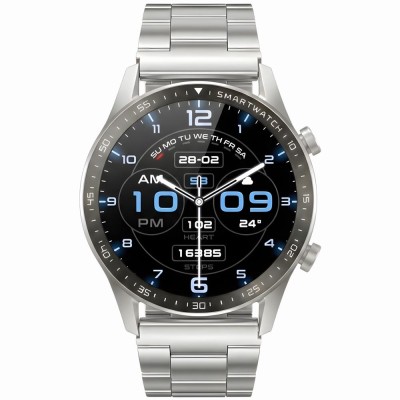 Smartwatch Męski Gravity GT10-6 na bransolecie stalowej w kolorze Srebrny/Srebrny o szerokości 22mm
