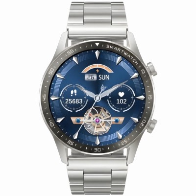 Smartwatch Męski Gravity GT10-6 na bransolecie stalowej w kolorze Srebrny/Srebrny o szerokości 22mm