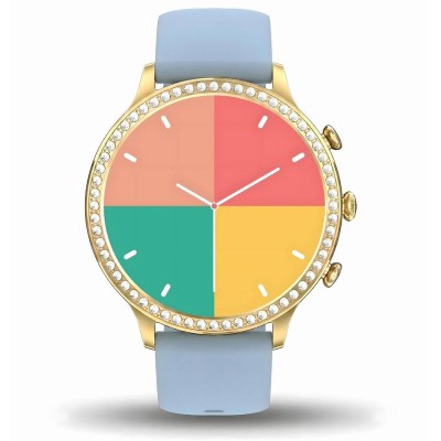 Smartwatch Damski Gravity GT5-4 na bransolecie mesh w kolorze Złoty/Złoty o szerokości 18mm