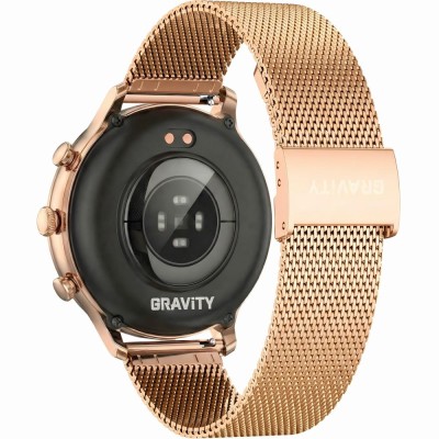 Smartwatch Damski Gravity GT5-5 na bransolecie mesh w kolorze Różowe Złoto/Różowe Złoto o szerokości 18mm