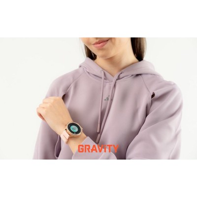 Smartwatch Damski Gravity GT5-5 na bransolecie mesh w kolorze Różowe Złoto/Różowe Złoto o szerokości 18mm