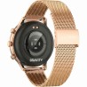 Smartwatch Damski Gravity GT5-7 na bransolecie mesh w kolorze Różowe Złoto/Różowe Złoto o szerokości 18mm