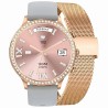 Smartwatch Damski Gravity GT5-8 na bransolecie mesh w kolorze Różowe Złoto/Różowe Złoto o szerokości 18mm