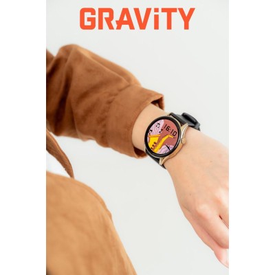 Smartwatch Damski Gravity GT11-1 na bransolecie mesh w kolorze Złoty/Złoty o szerokości 22mm
