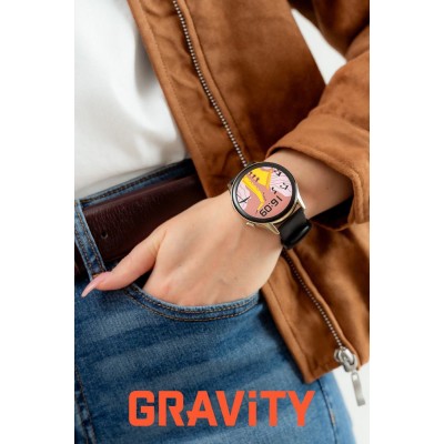 Smartwatch Damski Gravity GT11-1 na bransolecie mesh w kolorze Złoty/Złoty o szerokości 22mm